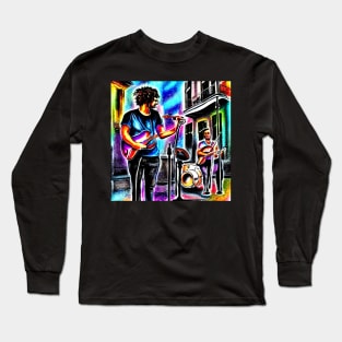 Musicians Performing In The French Quarter Of New Orleans Long Sleeve T-Shirt